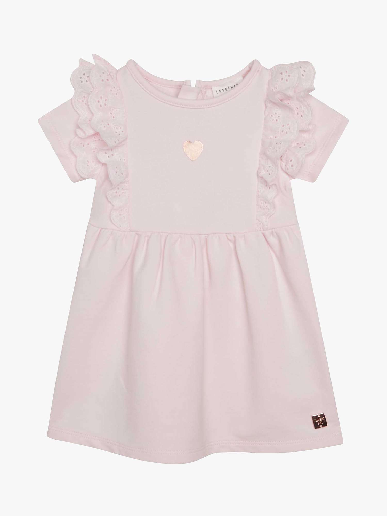 Buy Carrément Beau Baby Ruffle Detail Dress, Light Orange Online at johnlewis.com