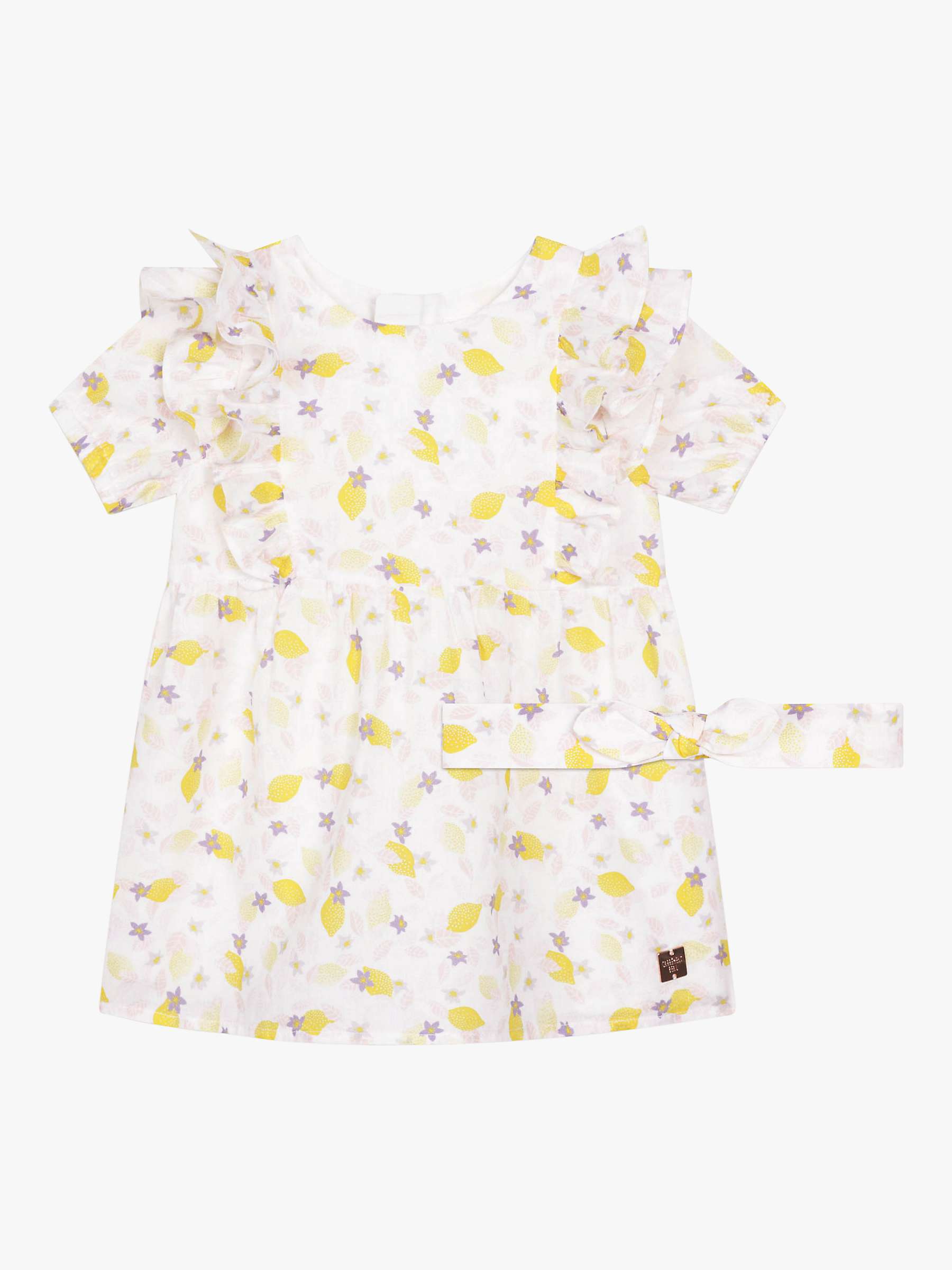 Buy Carrément Beau Baby Lemon Print Dress And Headband, White Online at johnlewis.com