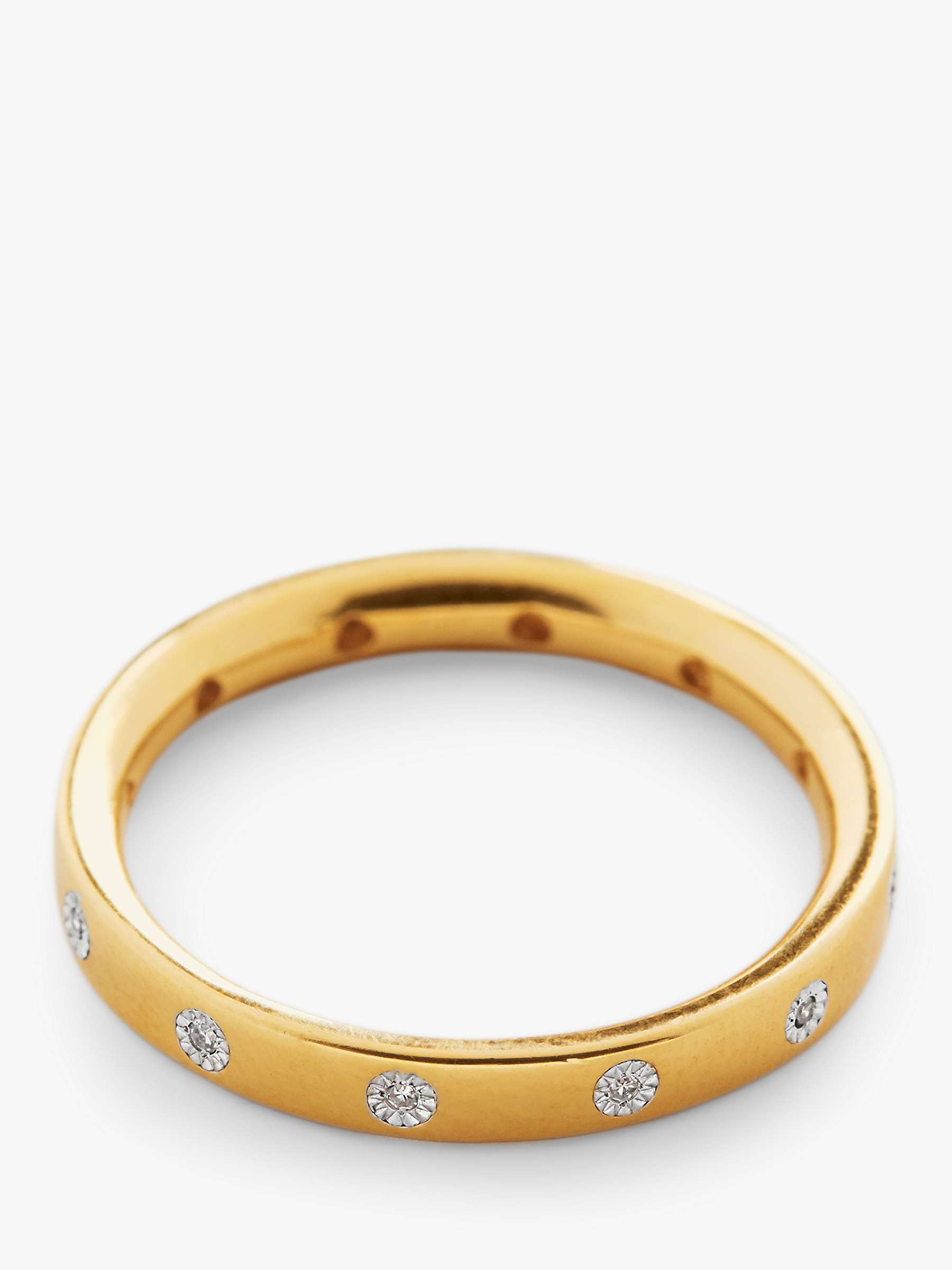 Buy Monica Vinader Fiji Diamond Ring, Gold Online at johnlewis.com