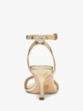 MICHAEL Michael Kors Carrie Embellished Metallic Snake Embossed Leather Sandals, Pale Gold