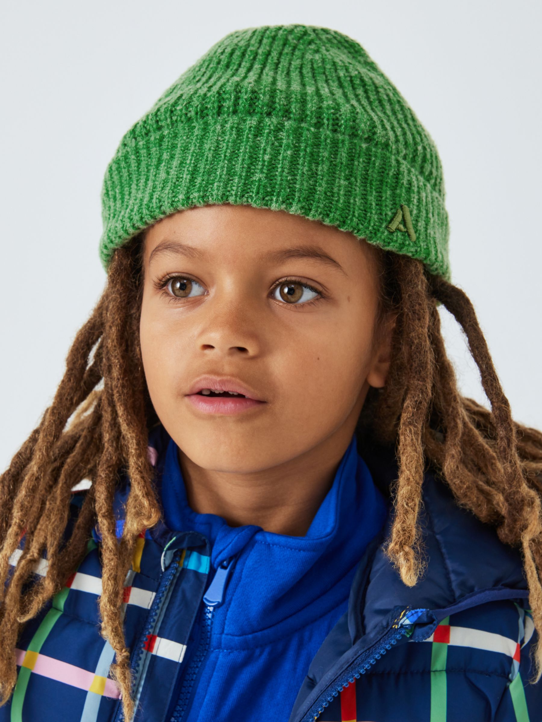 John Lewis ANYDAY Kids' Knitted Snood, Green at John Lewis & Partners