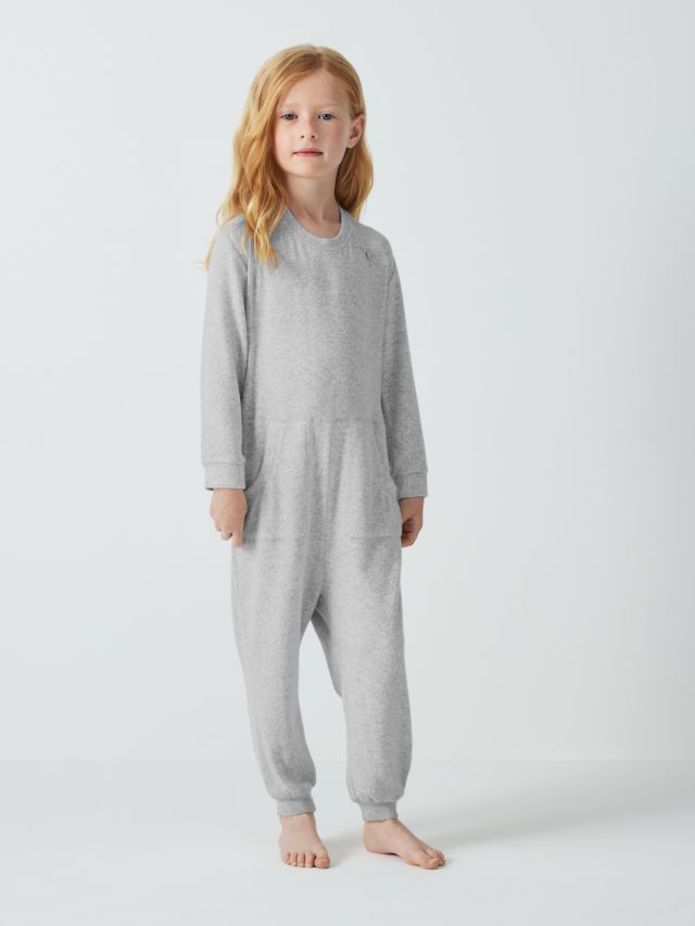 John Lewis Kids Lounge Onesie Grey 2 years