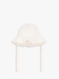 Petit Bateau Baby Broderie Anglaise Sun Hat, Marshmallow