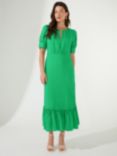 Ro&Zo Textured Keyhole Midi Dress, Green, Green