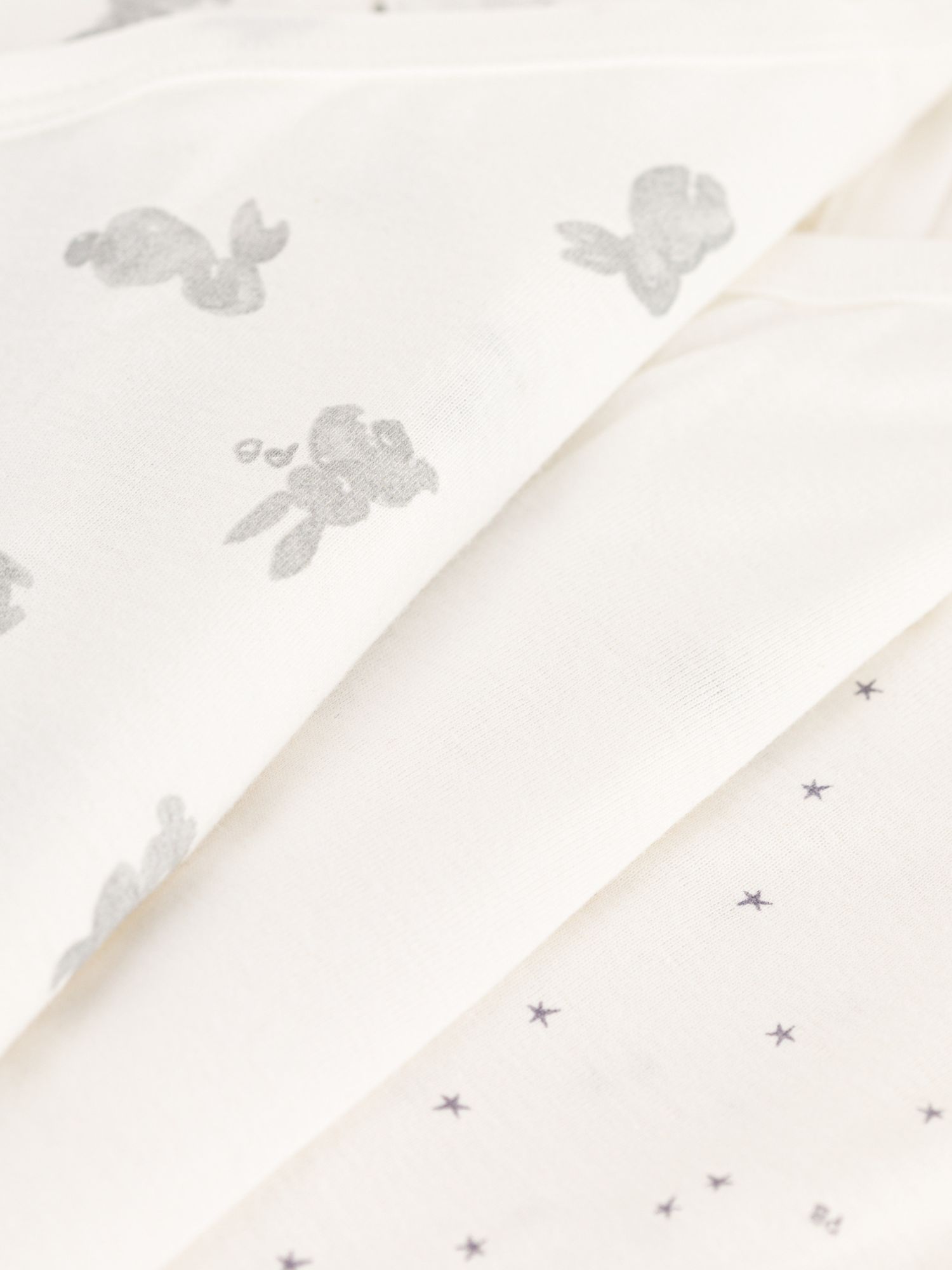 Buy Petit Bateau Baby Rabbit Star and Plain Bodysuit, Pack of 3, White/Multi Online at johnlewis.com