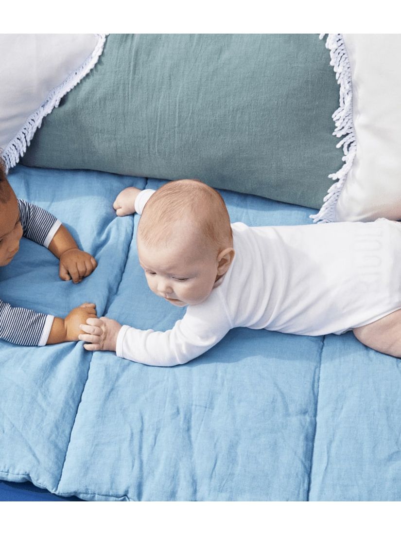 Buy Petit Bateau Stripe Baby Long Sleeve Wrap Bodysuit, Pack of 3, White/Multi Online at johnlewis.com