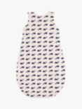 Petit Bateau Whale Print Sleeping Bag, 2 Tog, Montelimar/Medieval