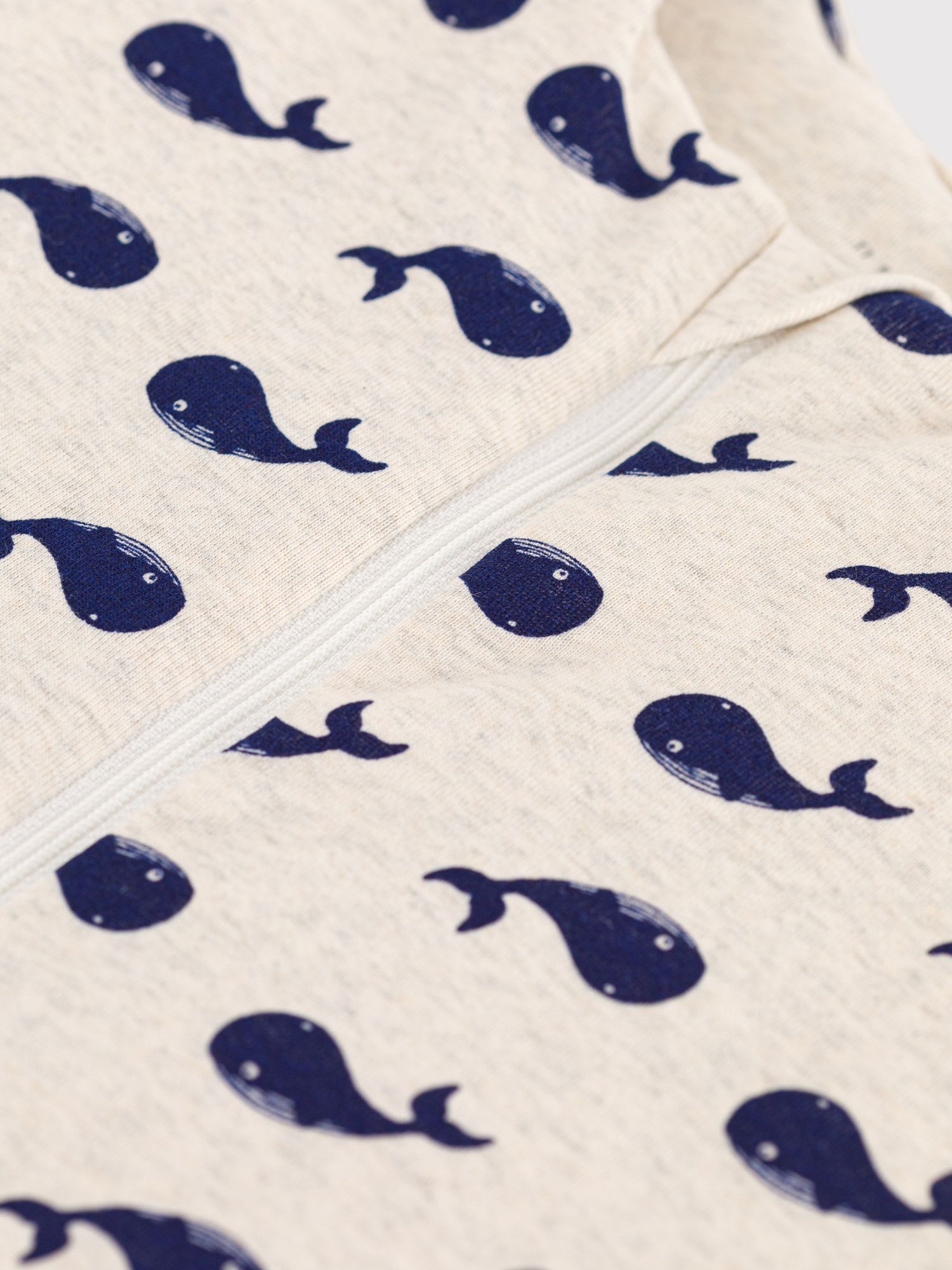 Petit Bateau Whale Print Sleeping Bag, 2 Tog, Montelimar/Medieval, 0-6 ...