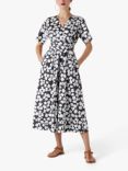 Jasper Conran London Floral Midi Wrap Dress, Brown