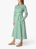 Jasper Conran Blythe Full Skirt Shirt Midi Dress, Green/Multi