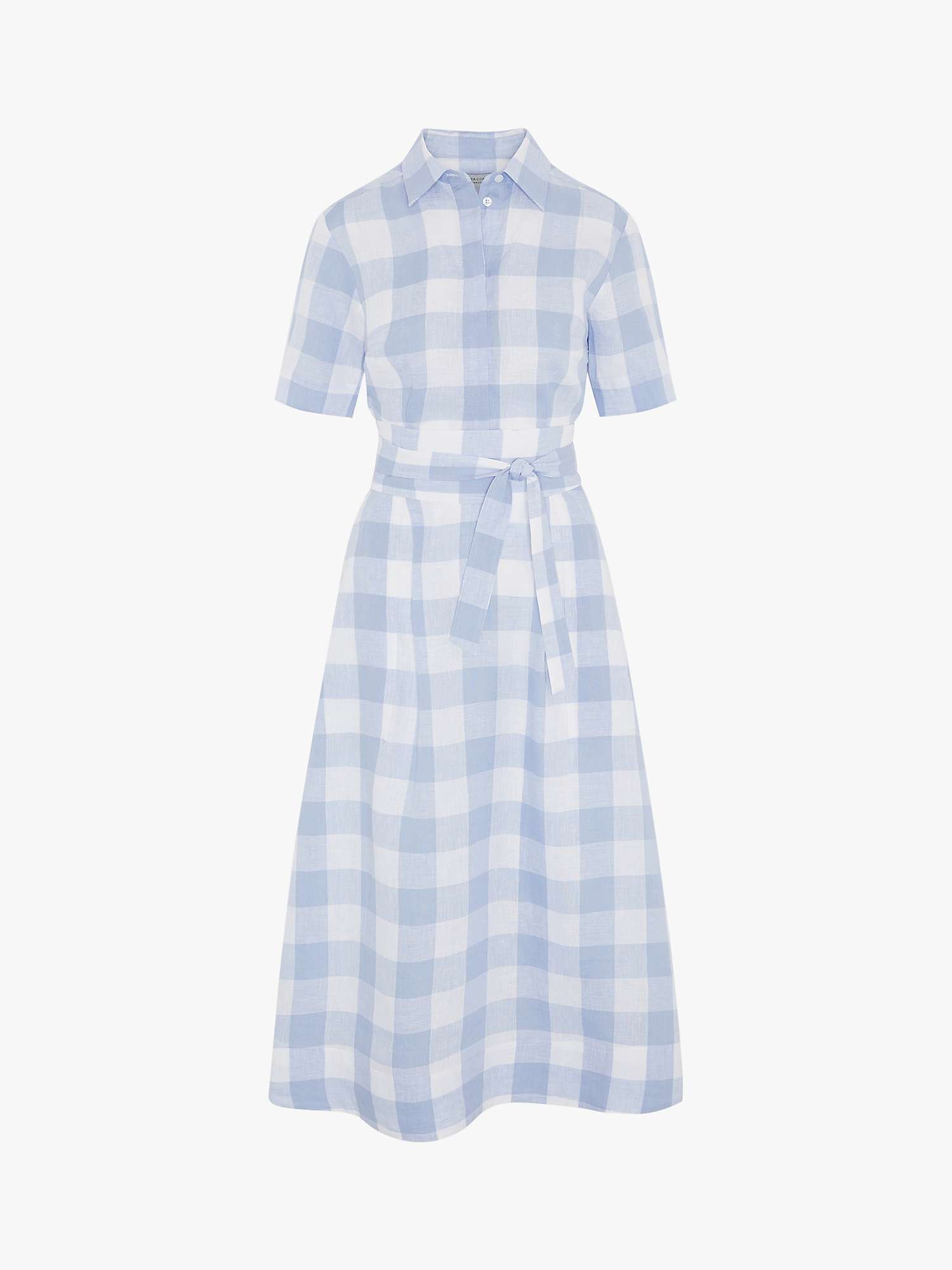 Buy Jasper Conran London Demi Linen Shirt Dress, Blue Online at johnlewis.com
