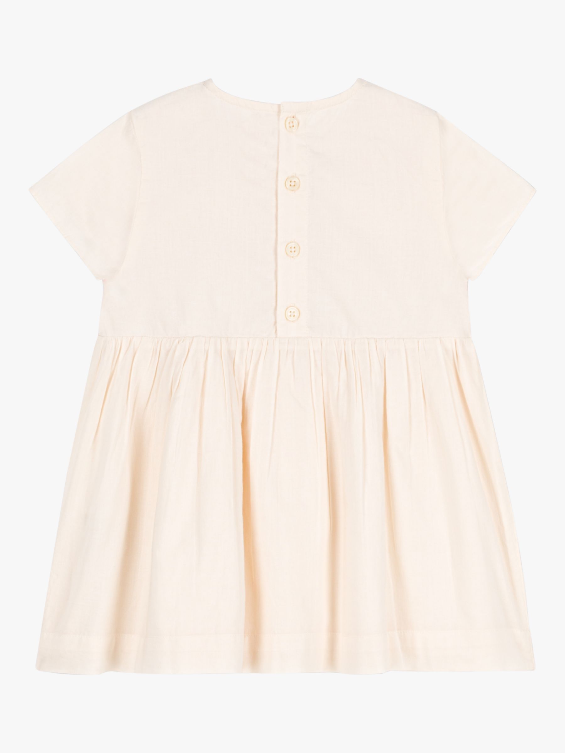 Petit Bateau Baby Smocked Short Sleeved Dress, Multi