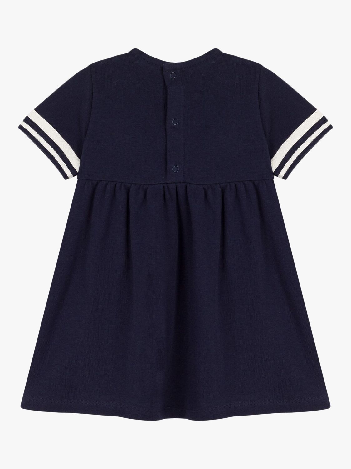 Buy Petit Bateau Baby Organic Cotton Sailor Dress, Smoked Blue/White Online at johnlewis.com