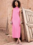 Ro&Zo Sequin Halterneck Dress, Pink