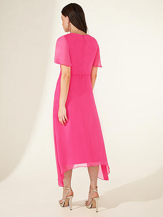 Ro&Zo Hanky Hem Midi Dress, Pink