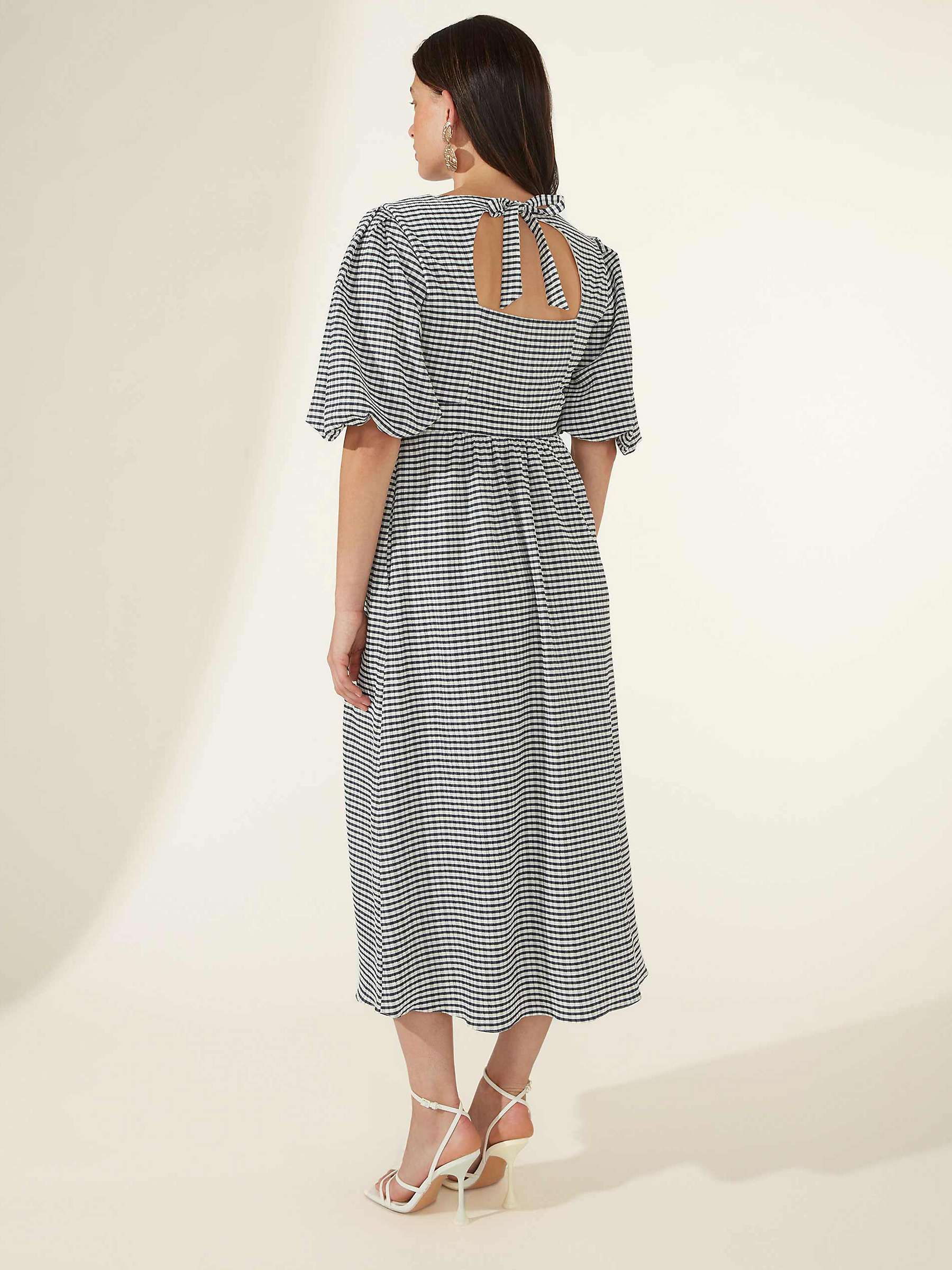 Buy Ro&Zo Gingham V-Neck Puff Sleeve Midi Dress Online at johnlewis.com