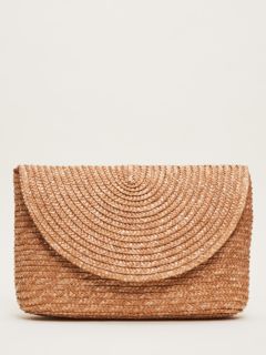 Navy sale straw clutch