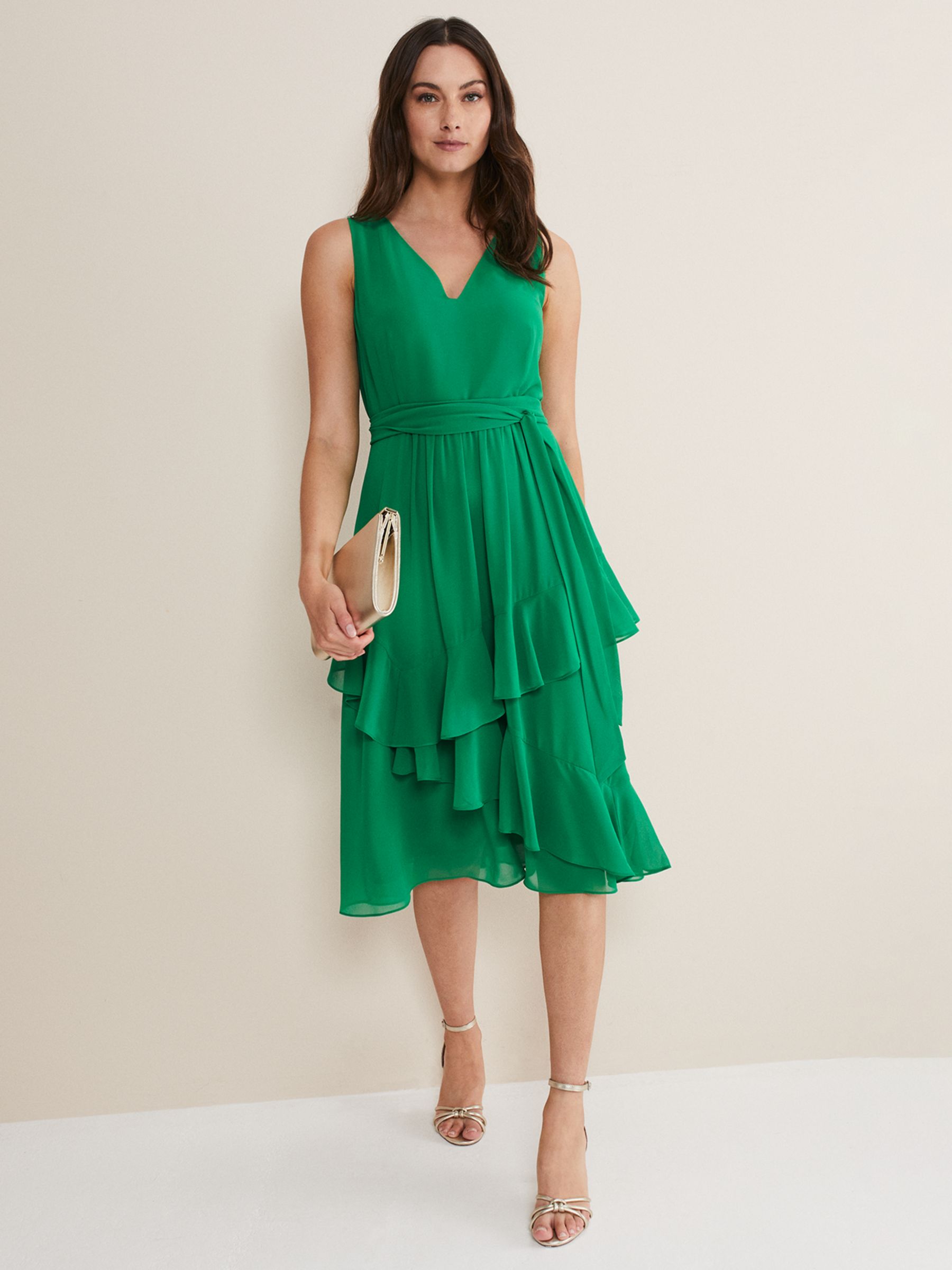 Phase Eight Petite Lissia Jumpsuit, Apple Green at John Lewis