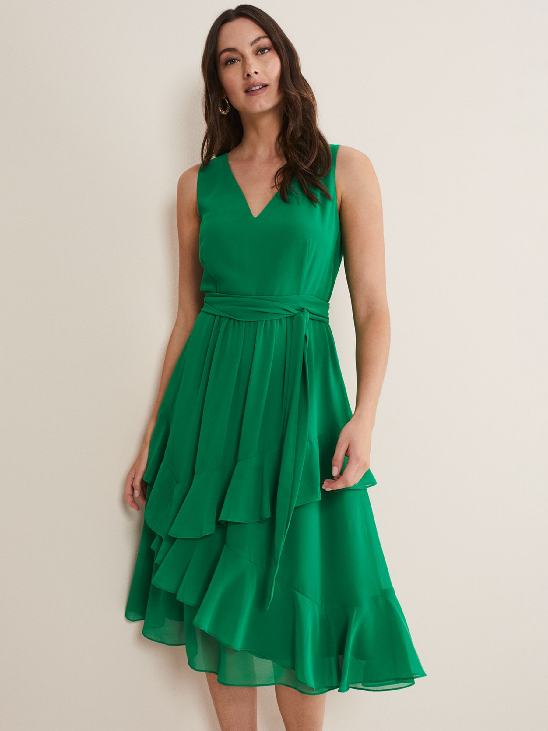 Buy Phase Eight Breesha Ruffle Dress Online at johnlewis.com