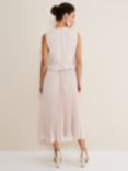 Phase Eight Hetty Pleated Midi Dress, Antique Rose, Antique Rose