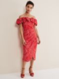 Phase Eight Senita Floral Dress, Red/Multi