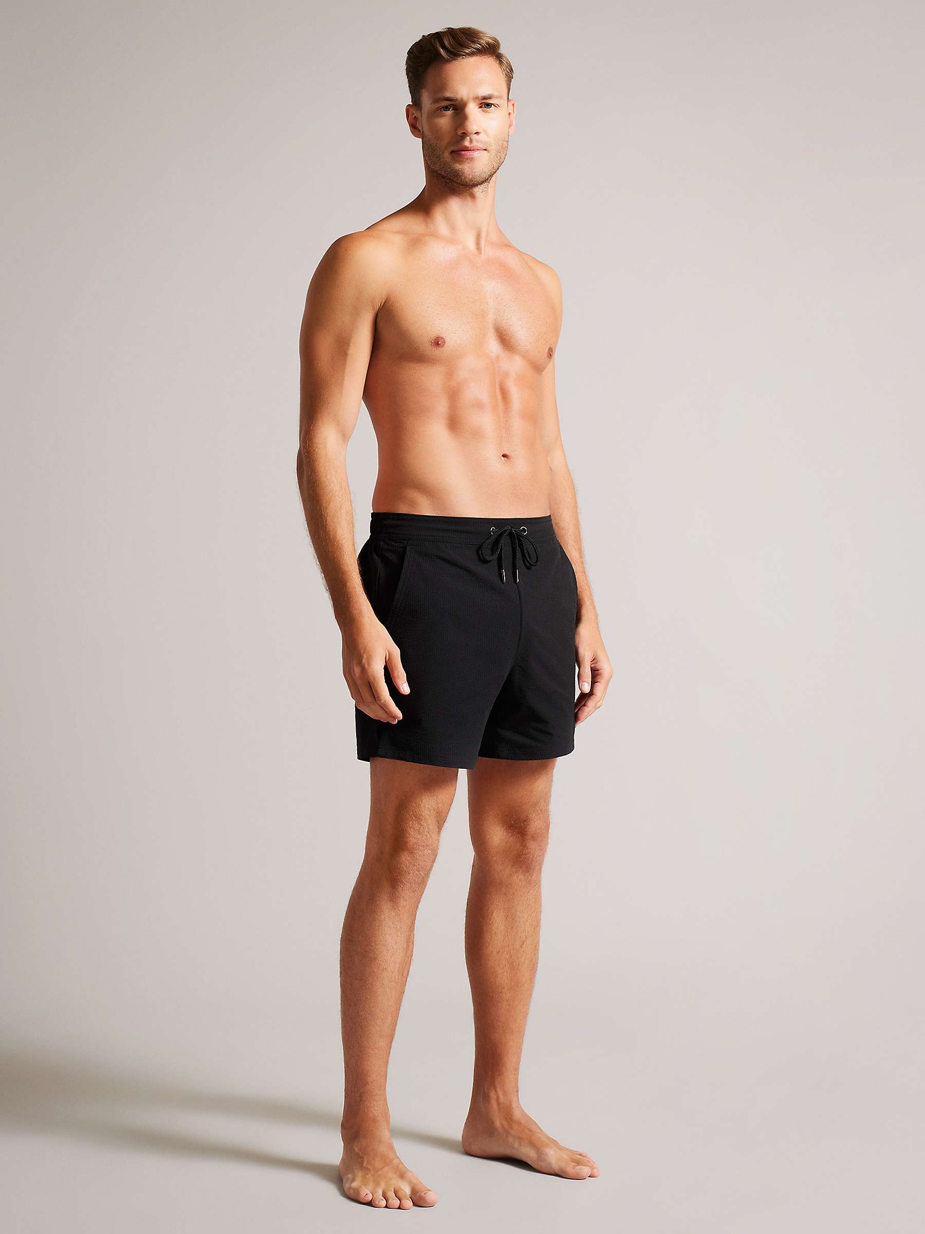 Buy Ted Baker Colne Swim Shorts, Black Online at johnlewis.com