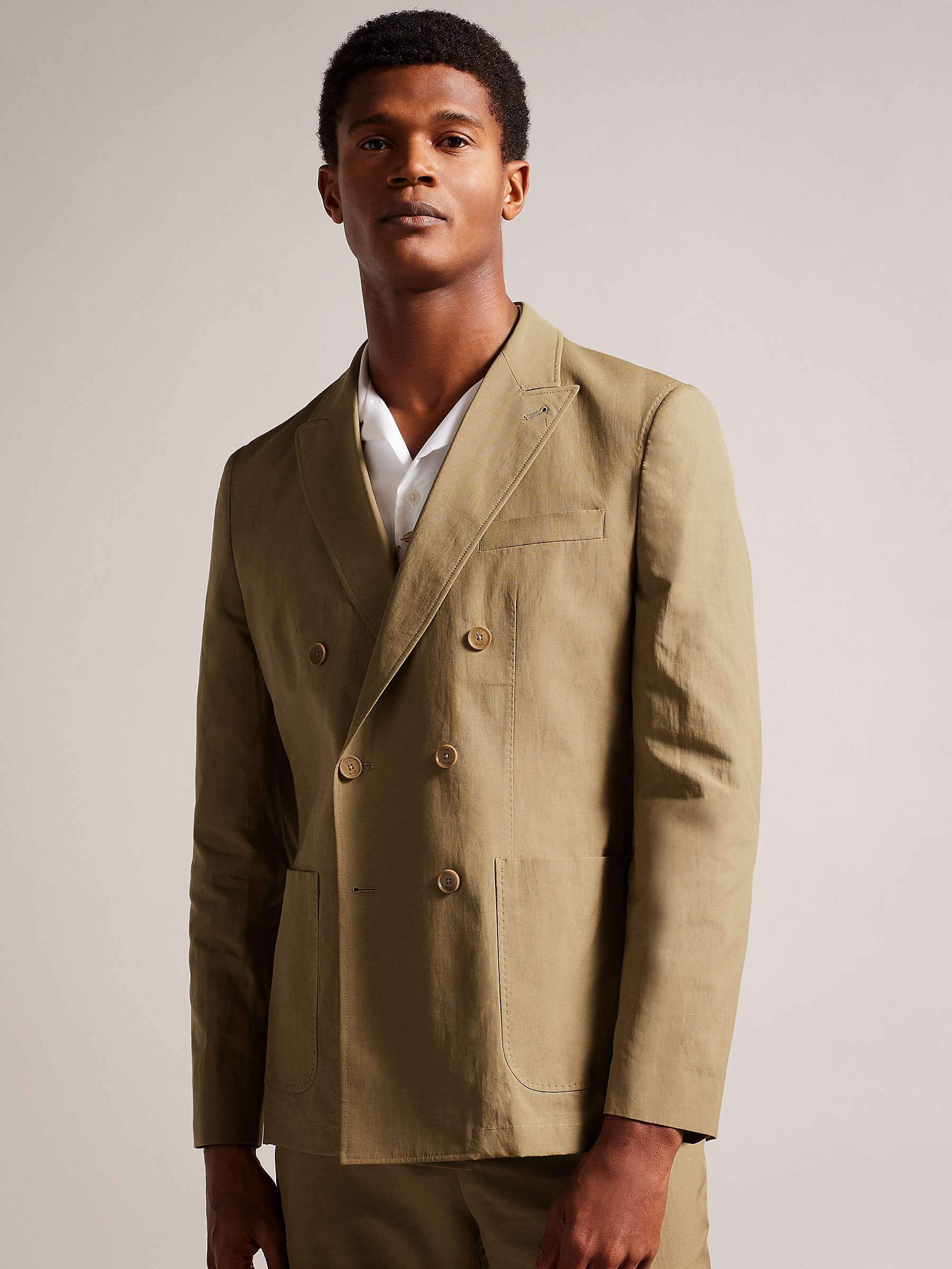 Buy Ted Baker Cleeve Linen Blend Slim Fit Jacket Online at johnlewis.com
