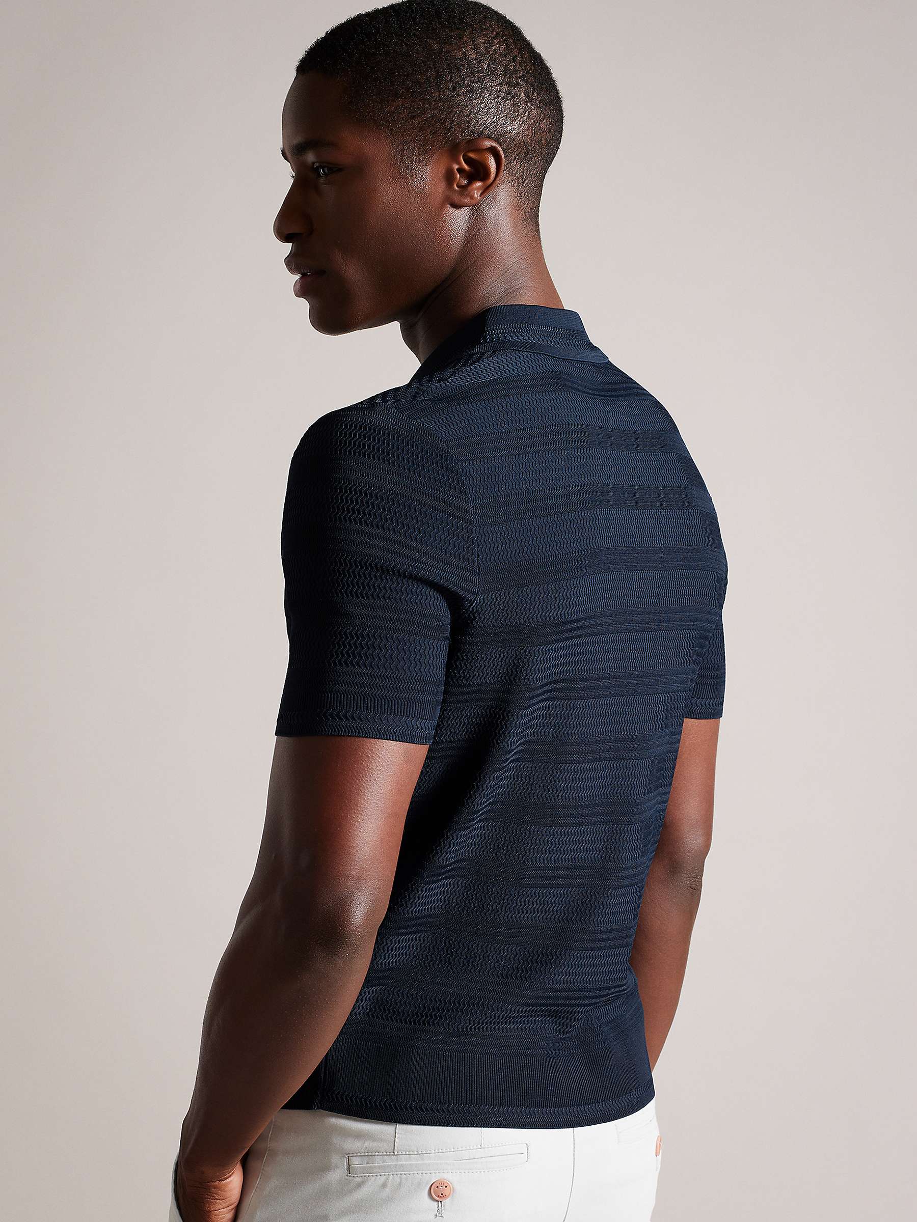 Buy Ted Baker Stree Textured Knit Polo Top Online at johnlewis.com