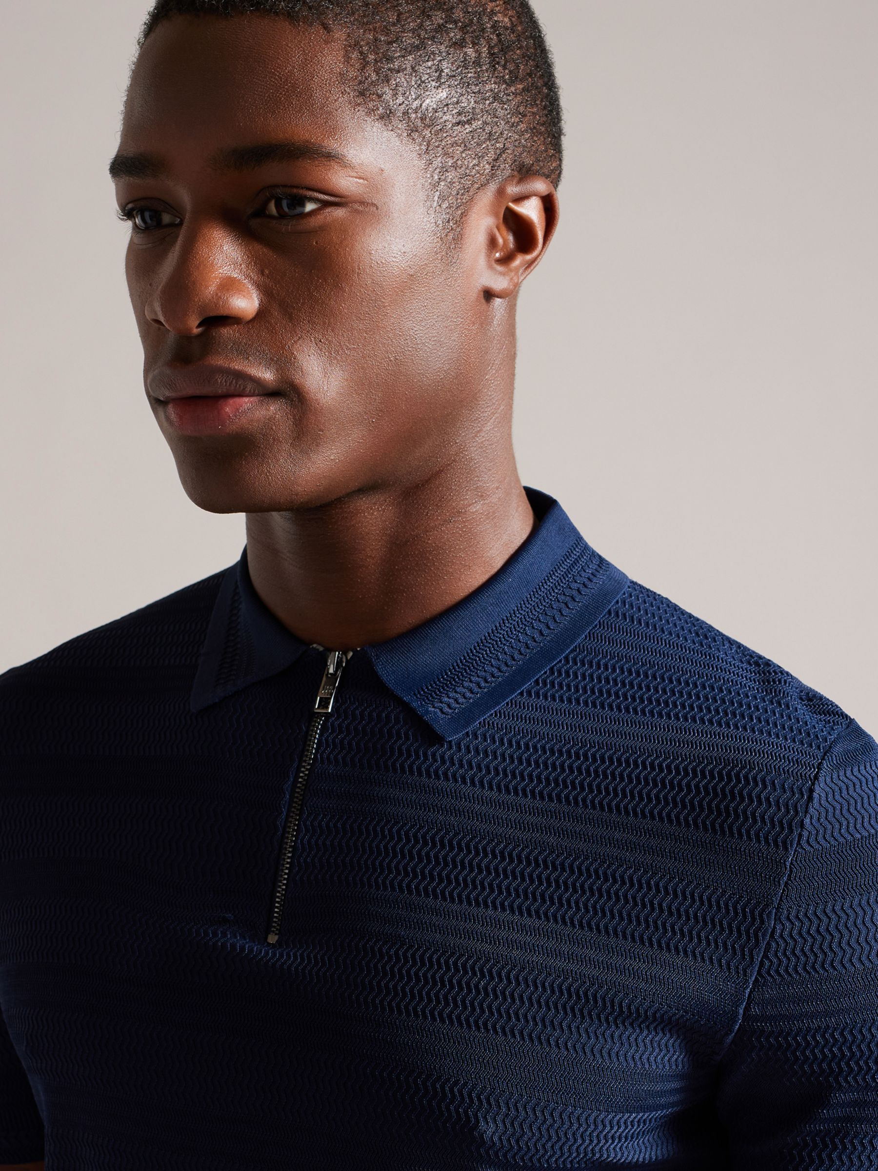 Ted Baker Stree Textured Knit Polo Top