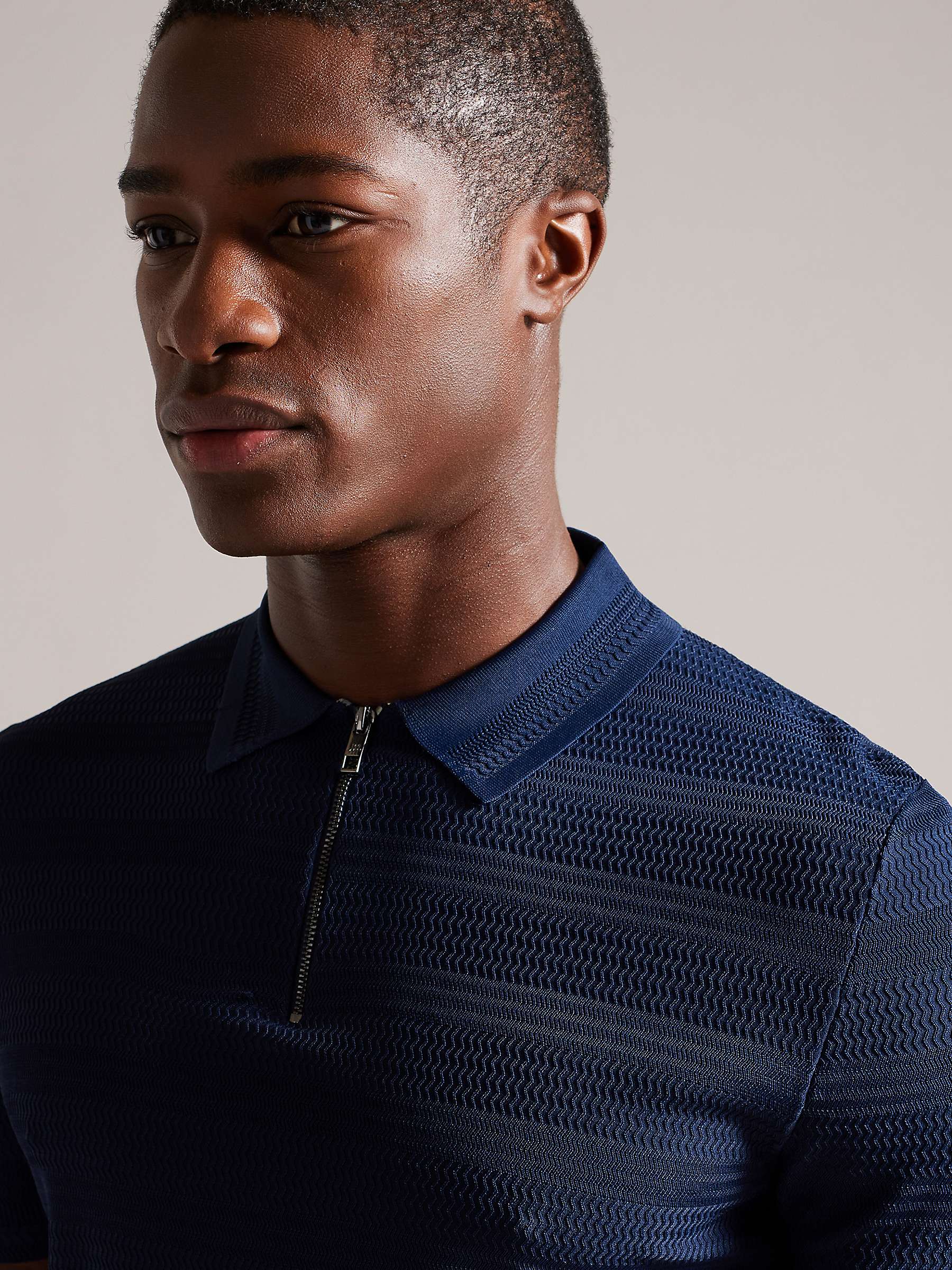 Buy Ted Baker Stree Textured Knit Polo Top Online at johnlewis.com