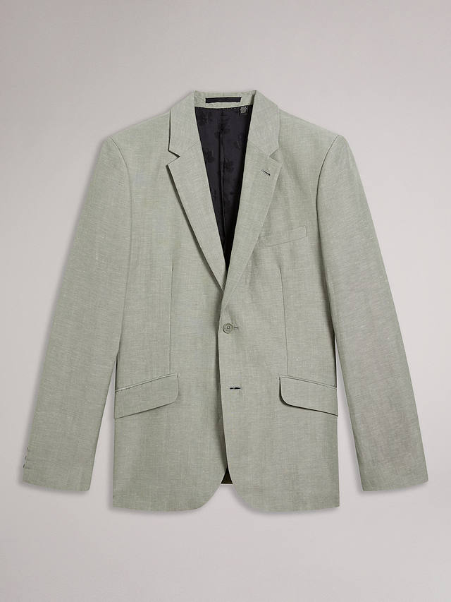 Ted Baker Lance  Regular Fit Linen Blend Jersey Blazer, Light Green