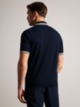 Ted Baker Pierrot Short Sleeve Polo Top, Navy