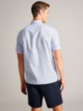 Ted Baker Lytham Short Sleeve Linen Blend Shirt, Light Blue