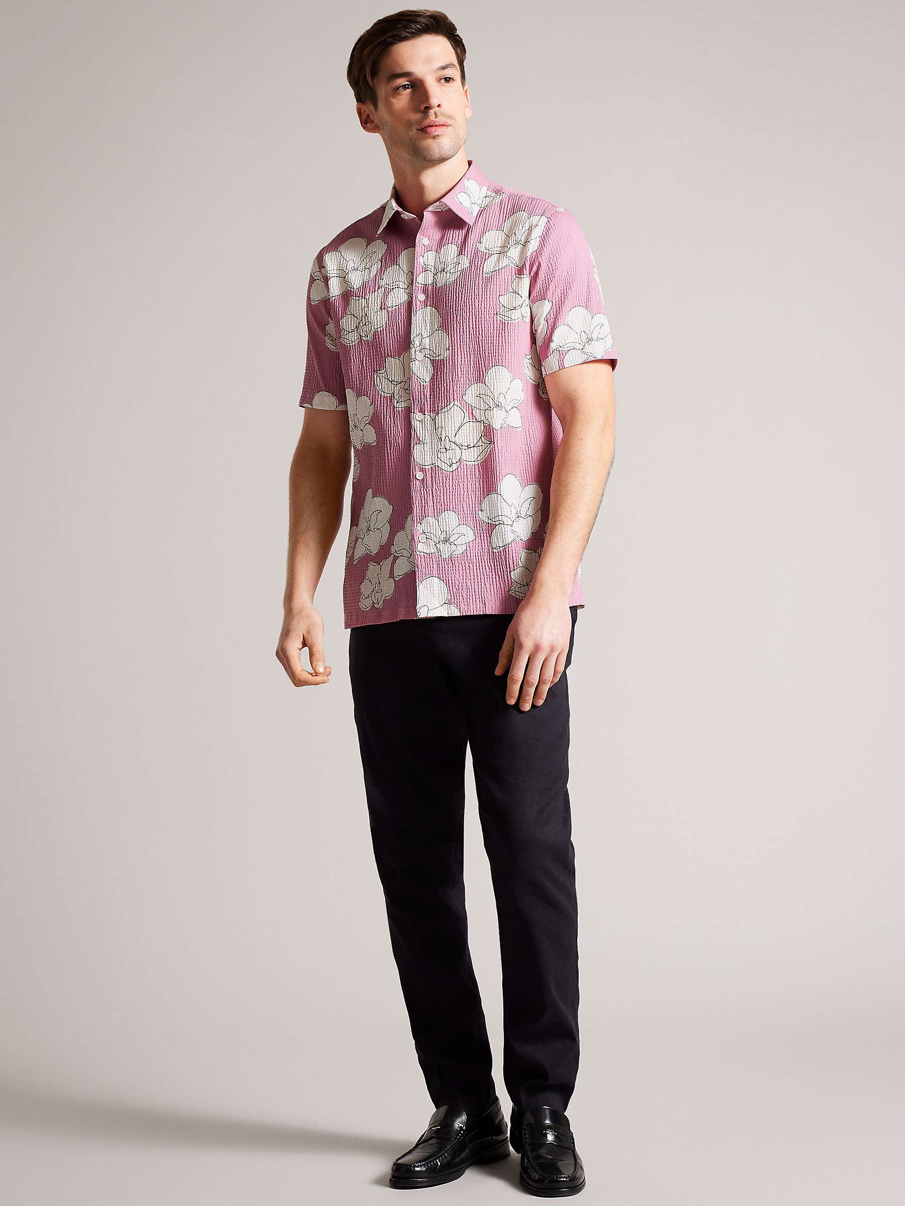 Buy Ted Baker Coving Short Sleeve Seersucker Floral Shirt Online at johnlewis.com