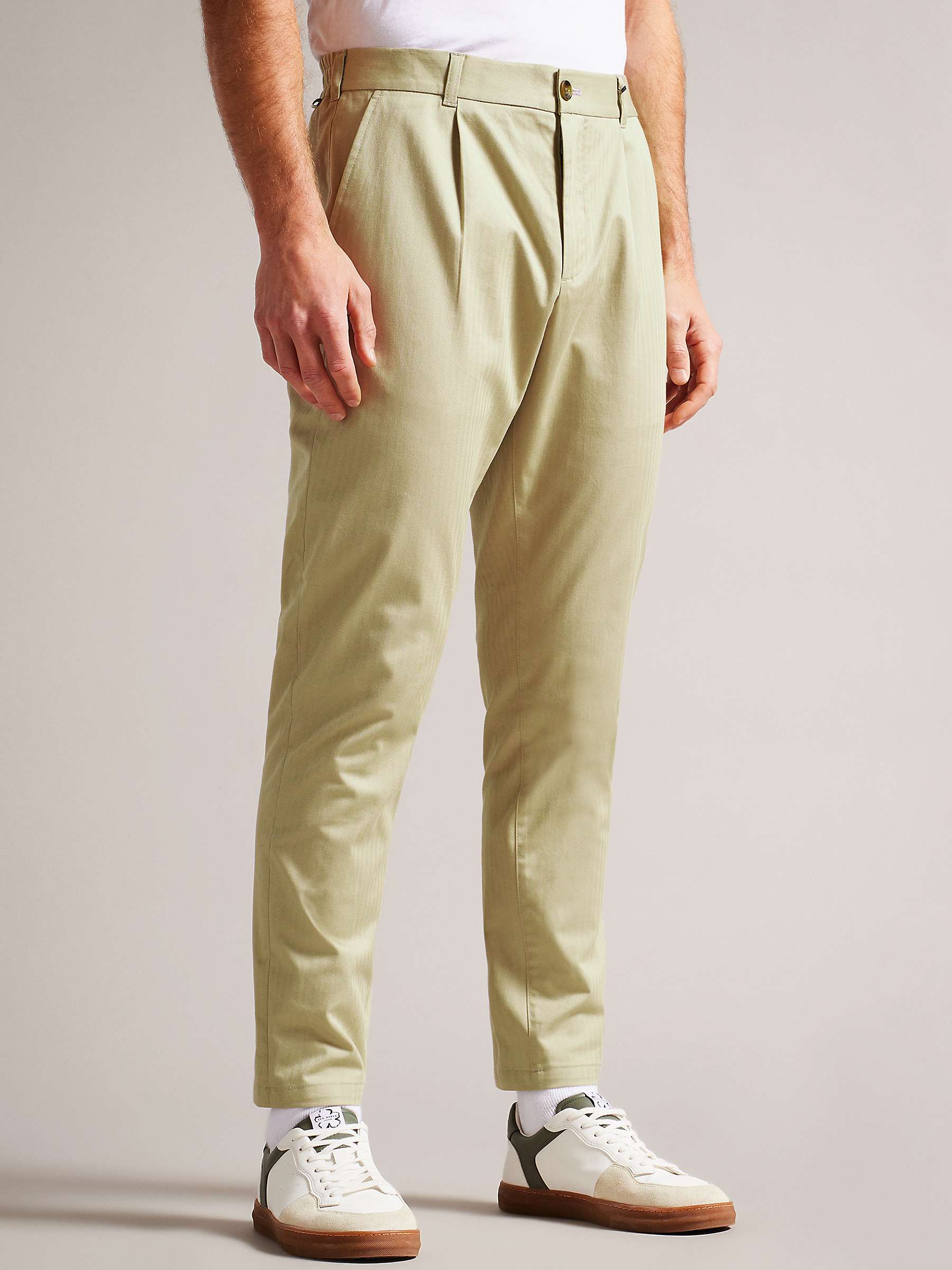Buy Ted Baker Bossar Camburn Regular Fit Trousers, Light Beige Online at johnlewis.com