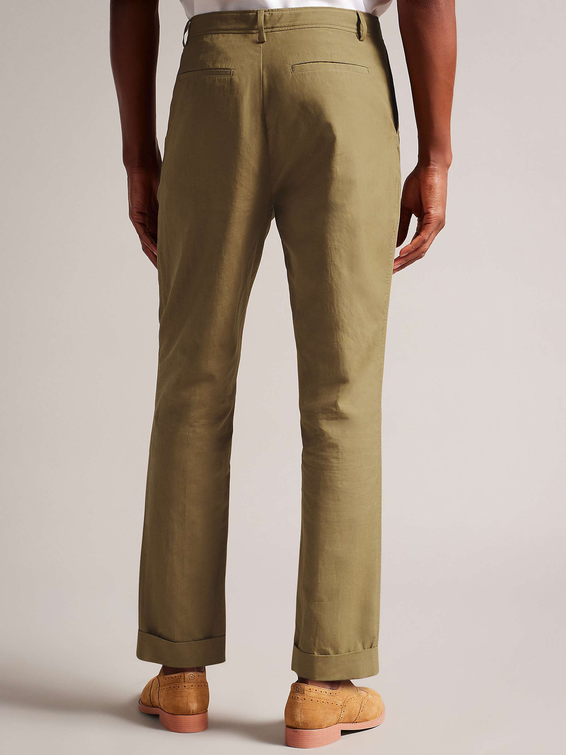 Buy Ted Baker Cleevet Slim Fit Cotton Linen Blend Trousers Online at johnlewis.com