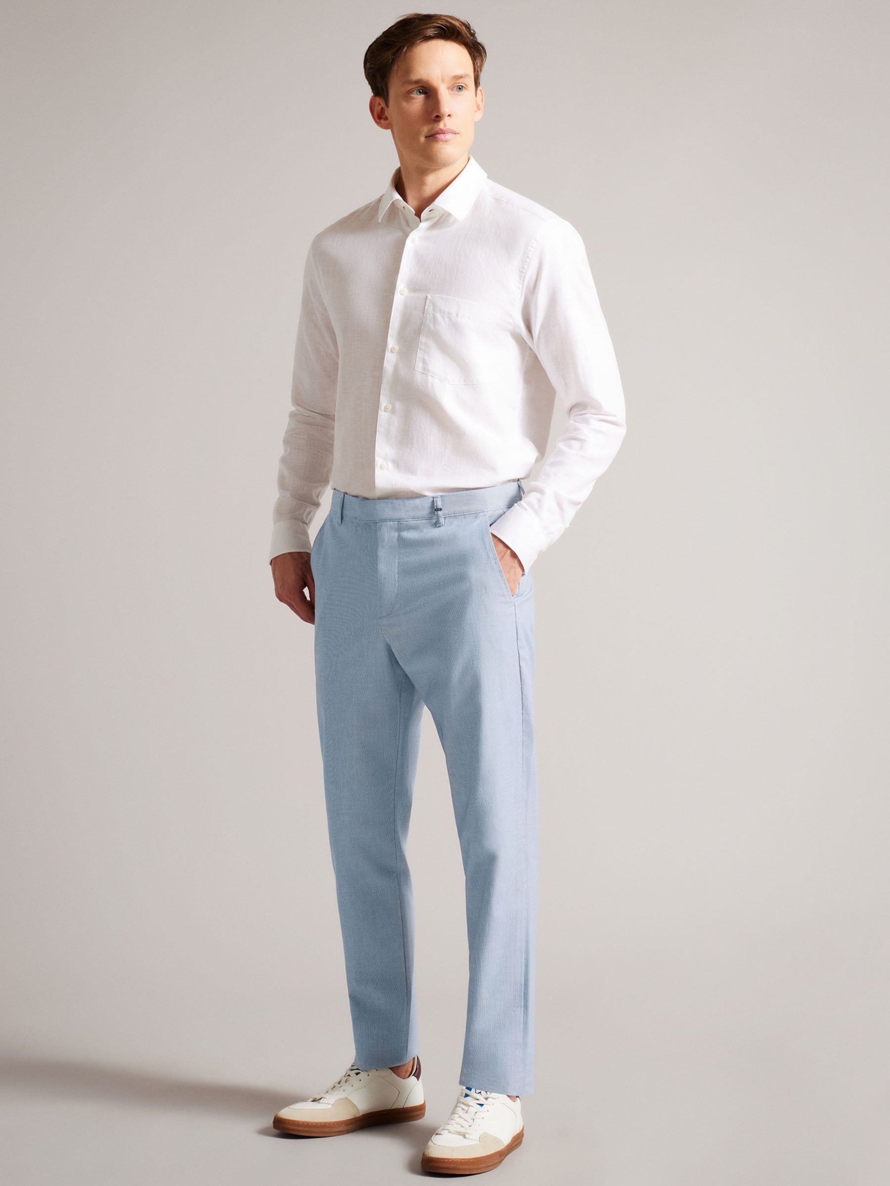 Ted Baker Irvine Slim Fit Trouser, Blue at John Lewis & Partners