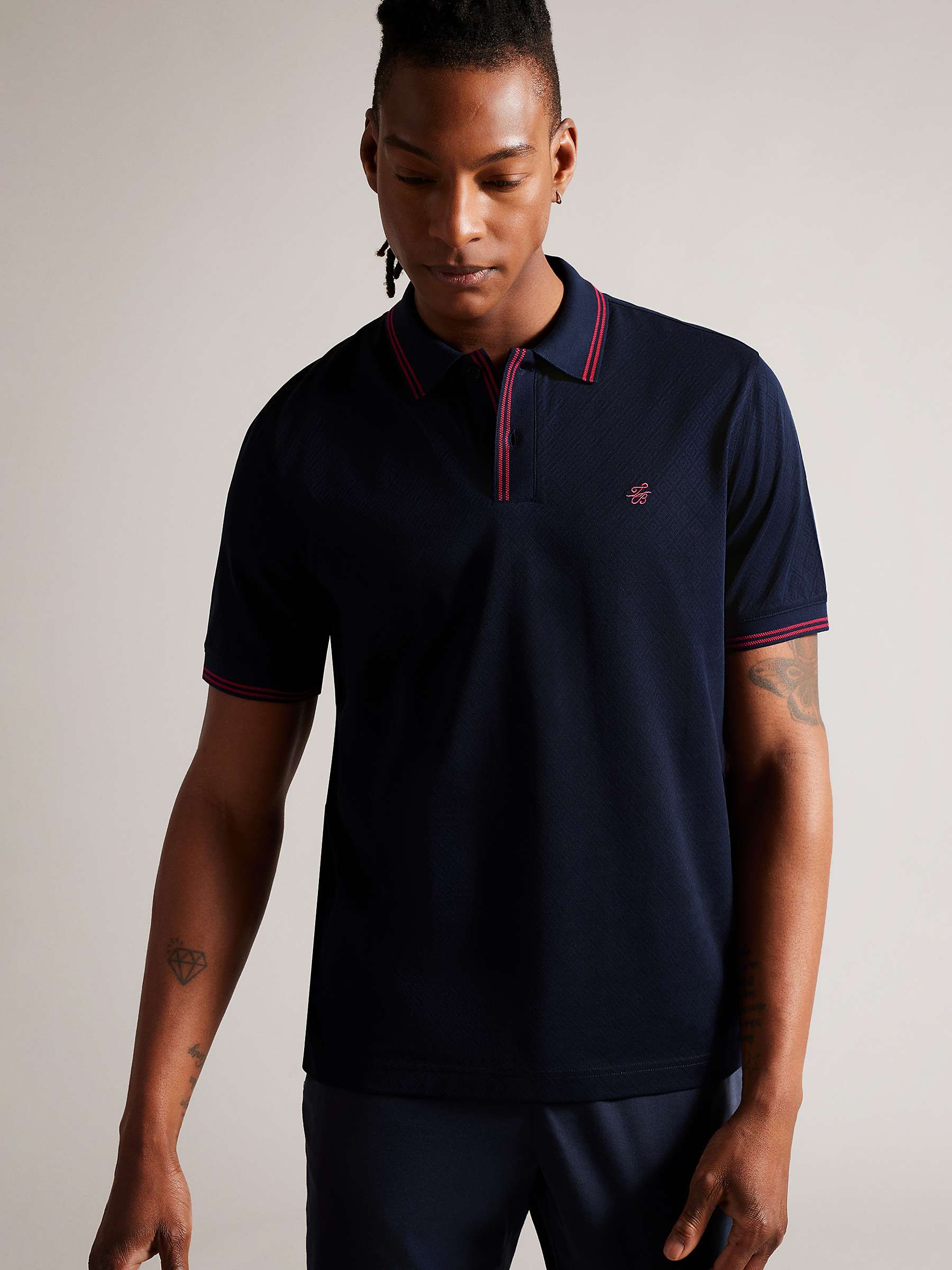 Ted Baker Dynam Polo Shirt, Navy at John Lewis & Partners