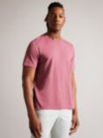 Ted Baker Short Sleeve Regular Plain T-Shirt, Pink