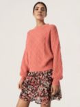 Soaked In Luxury Rava Wave Textured Jumper, Faded Rose