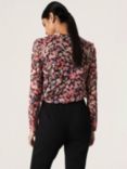 Soaked In Luxury Demara Abstract Print Top, Faded Rose