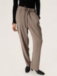 Soaked In Luxury Shirley Plain Tailored Trousers, Brindle