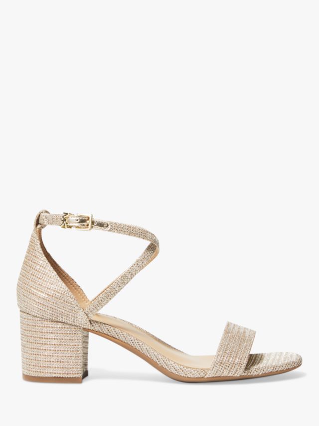 MICHAEL Michael Kors Serena Flex Glitter Chain Mesh Sandals Pale