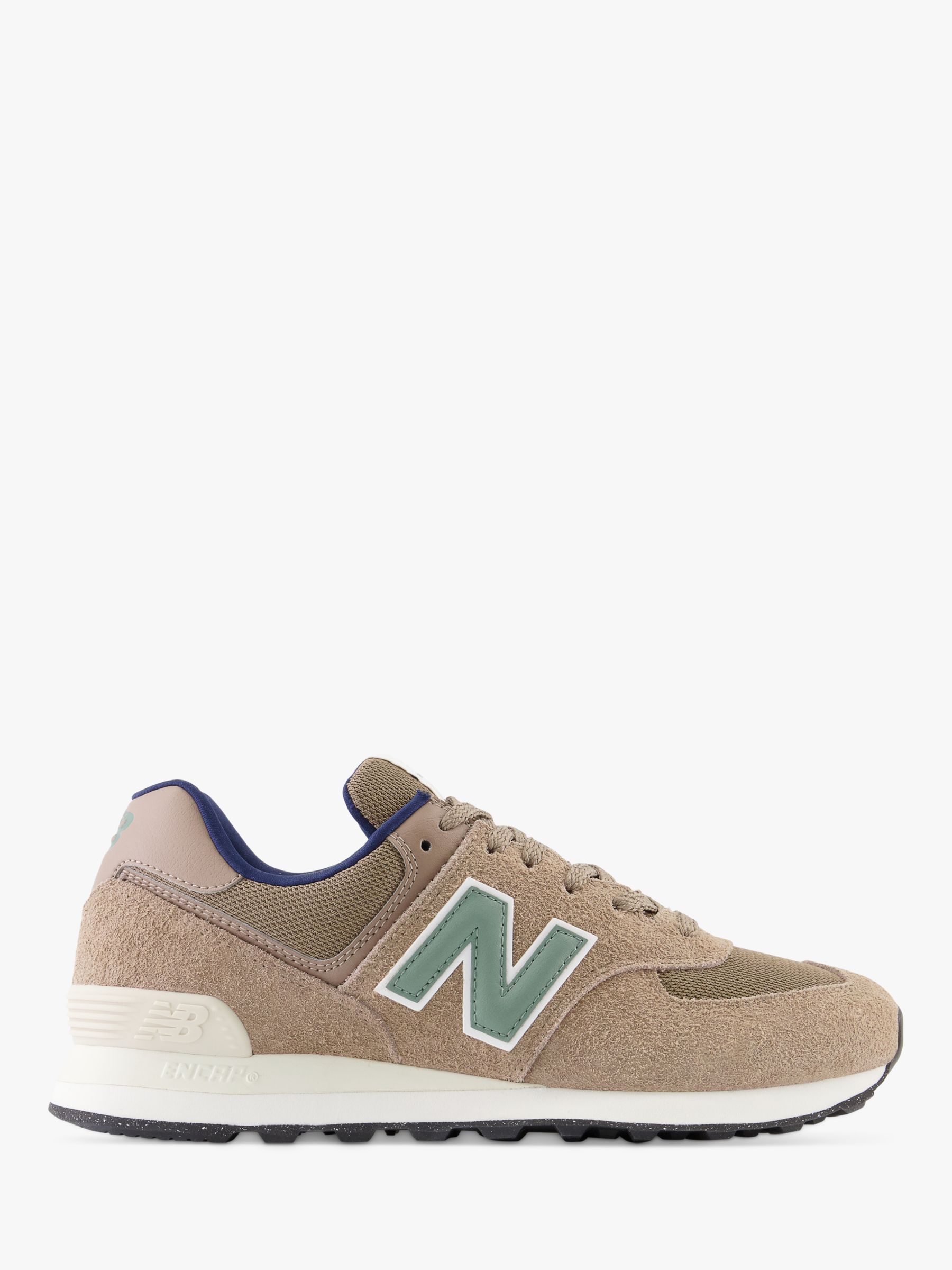 New Balance 574 Suede Trainers, Brown, 7