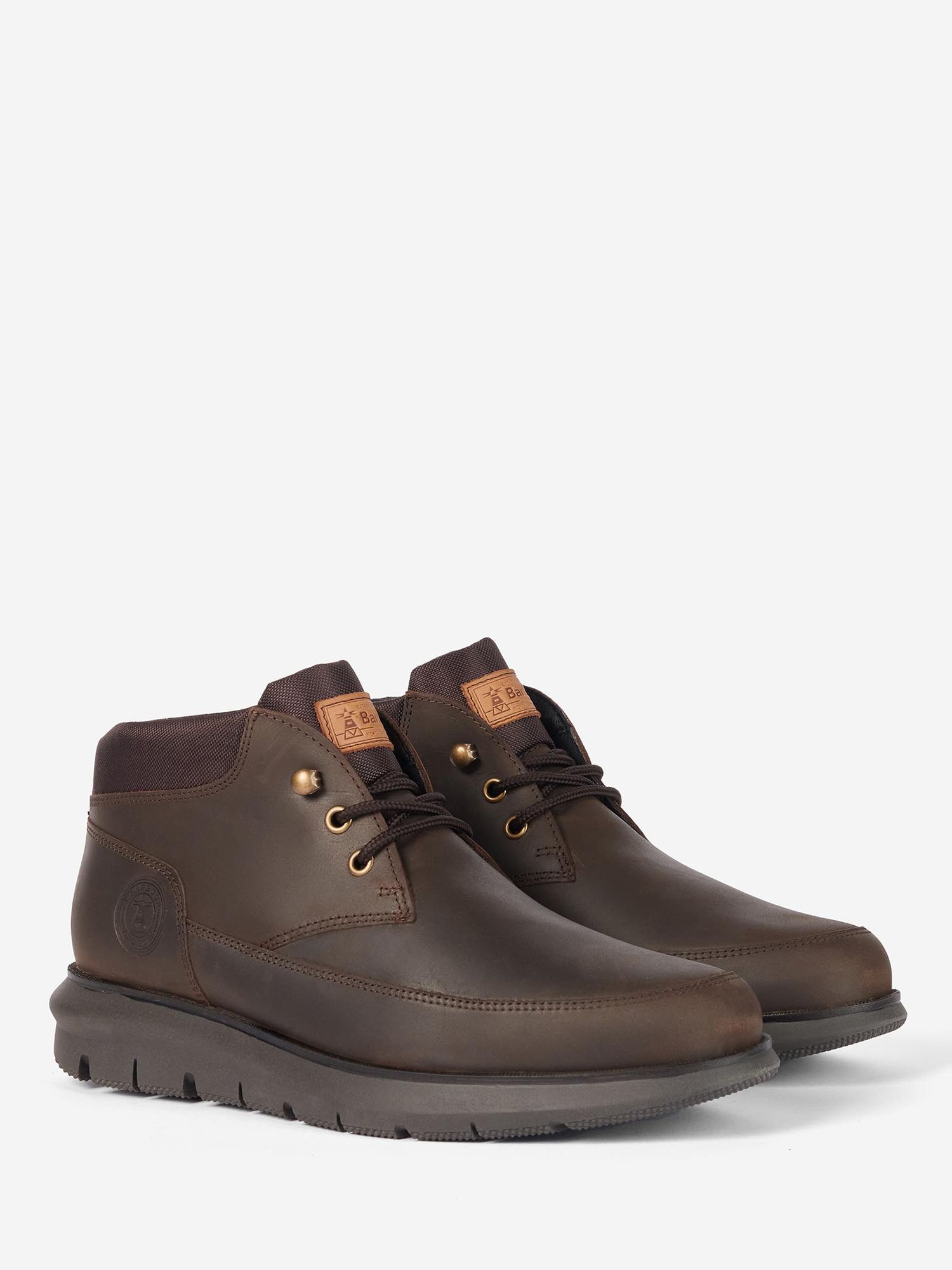 Barbour Morton Leather Blend Chukka Boots, Chocolate