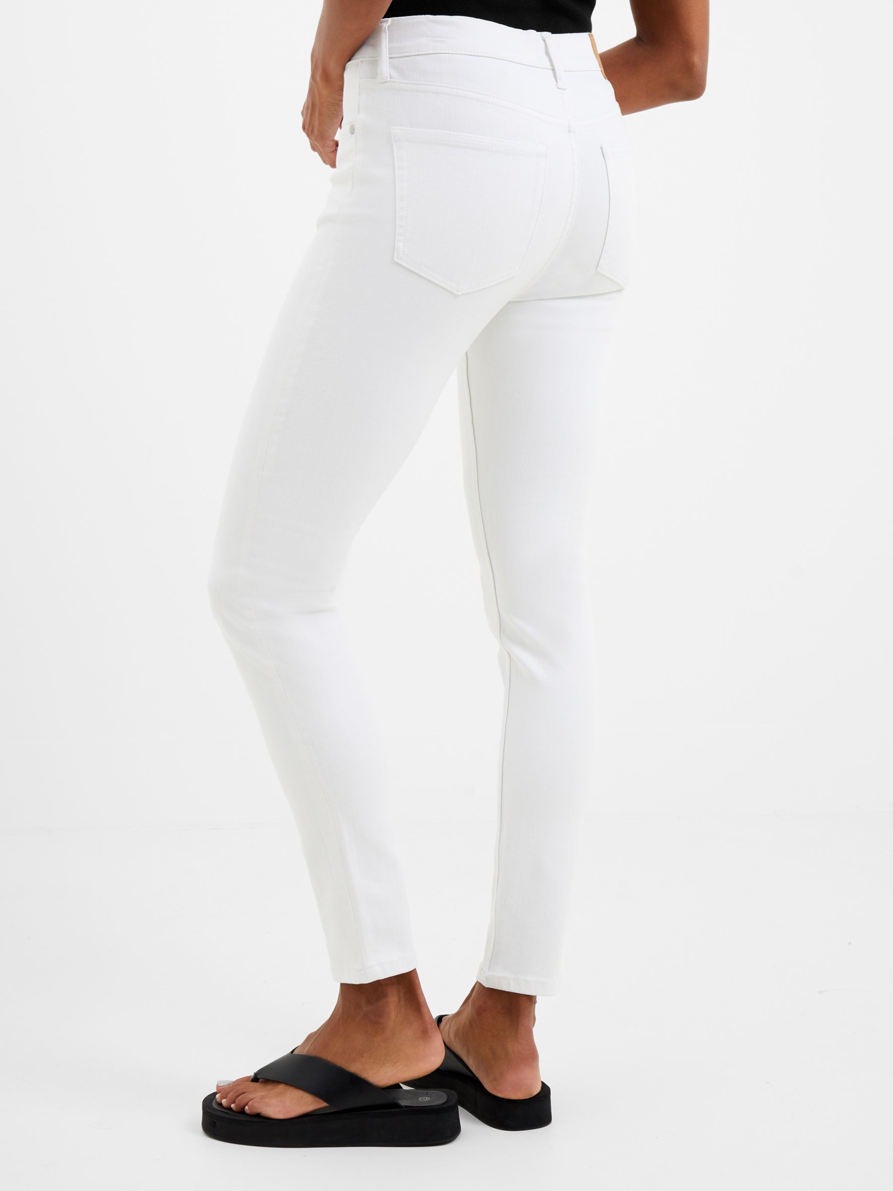 French Connection Rebound Skinny Jeans, White at John Lewis & Partners