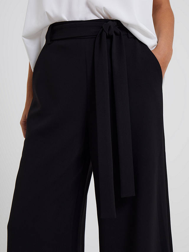 French Connection Wisper Full Length Palazzo Trousers, Black