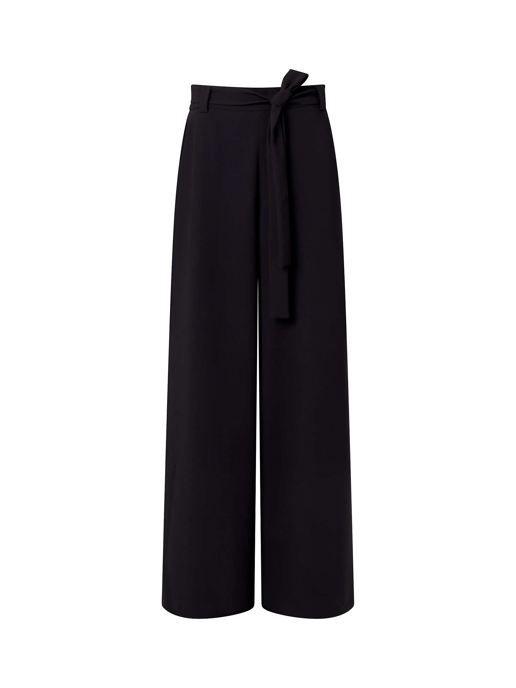 French Connection Wisper Full Length Palazzo Trousers, Black at John ...