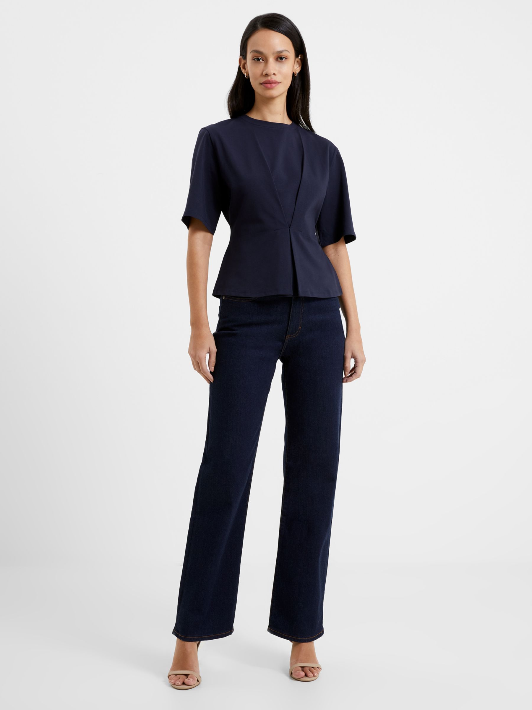 French Connection Pearl Top, Utility Blue, L