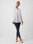 French Connection Rhodes Recycled Crepe Popover Shirt, Winter White